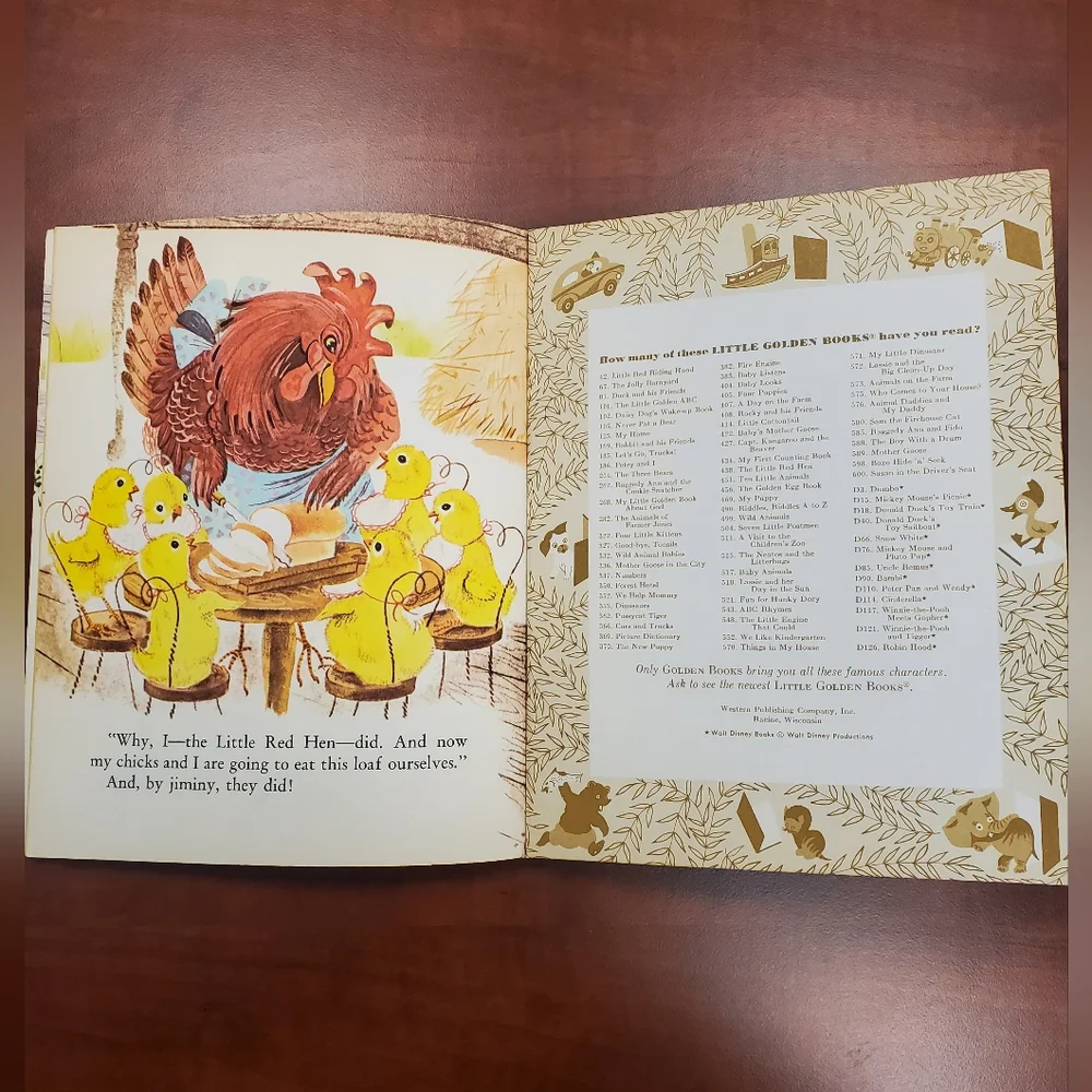 Vintage 1966 The Little Red Hen - Little Golden Book Western Publishing Co. - Picture 5 of 5